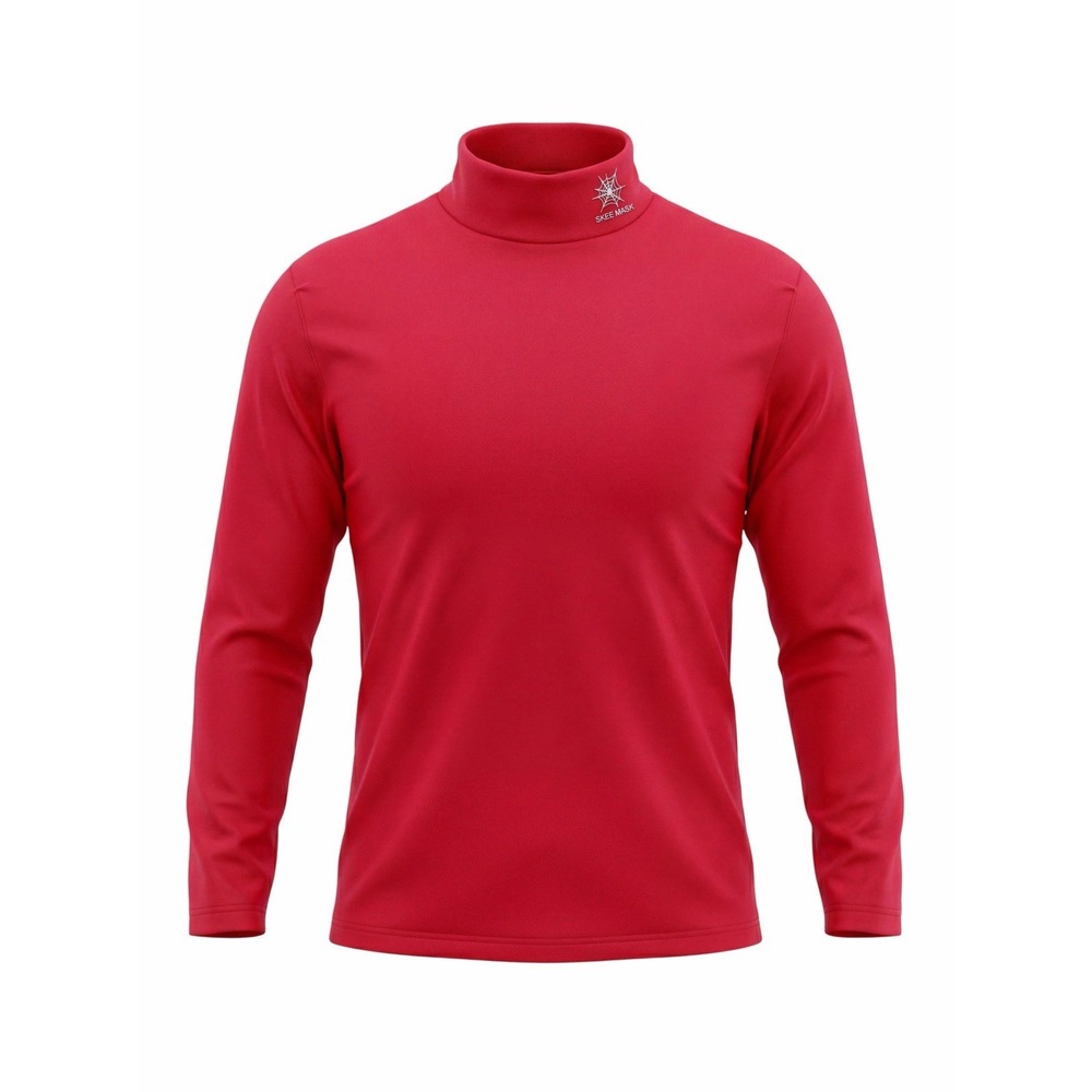 Vintage Lands End Turtleneck Top Womens XL Red Snowflake Embroider Cotton Winter